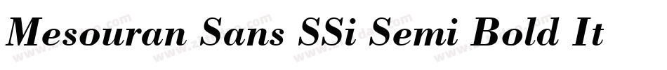 Mesouran Sans SSi Semi Bold Italic字体转换